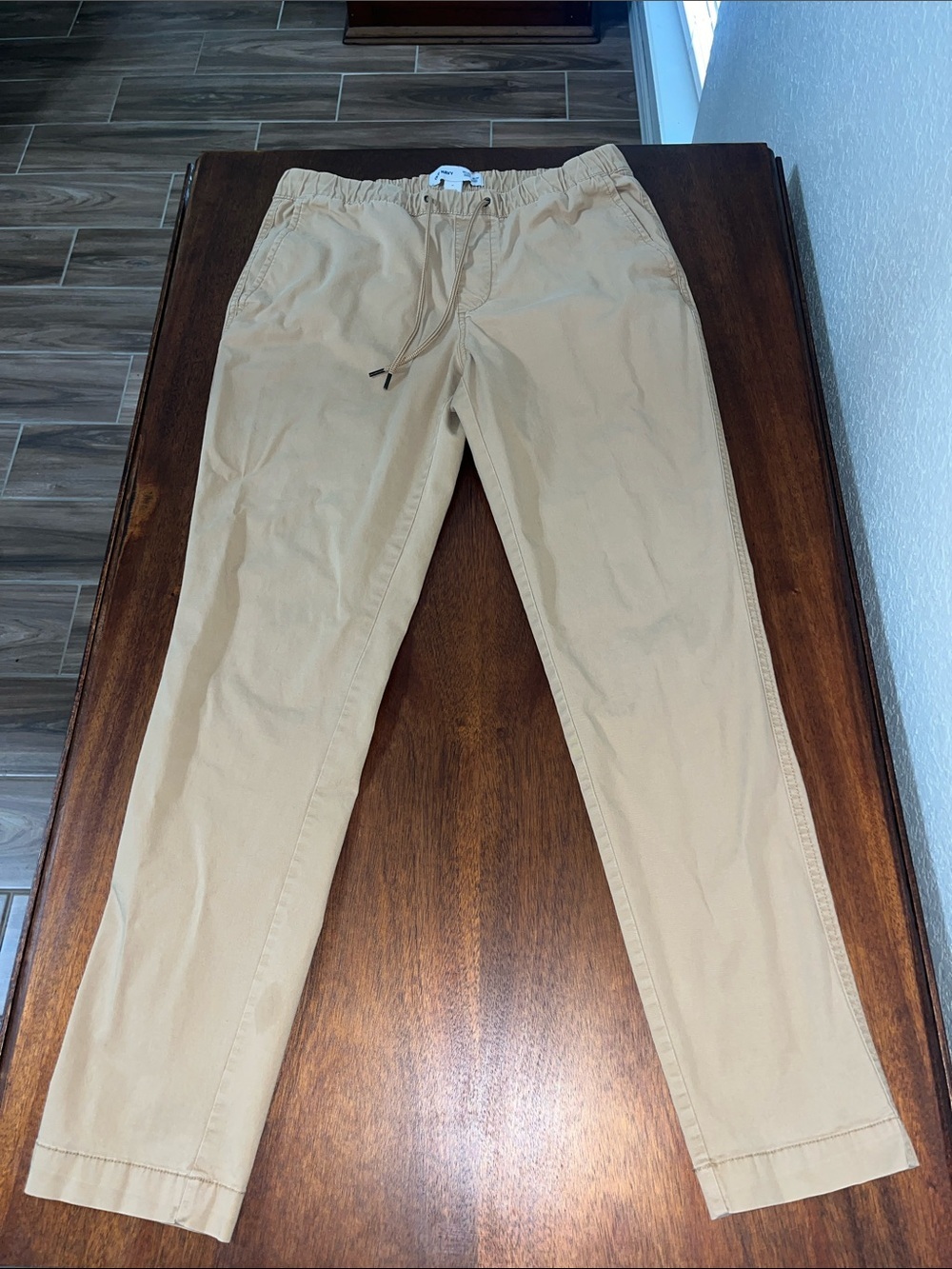 Old Navy Tan Straight-Leg Pants SZ M Flex - Picture 13 of 13
